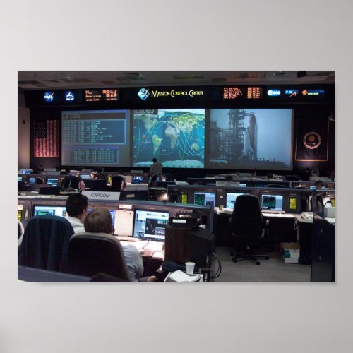 Mission Control Center STS_110 Poster