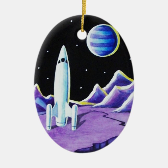 MISSION CONTROL CERAMIC ORNAMENT (Front)