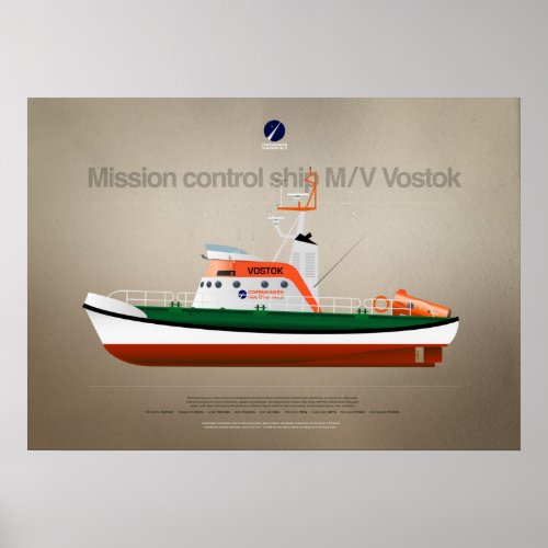 Mission control ship MV Vostok of CS Poster