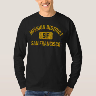 Mission District Sf Gym Style Distressed Amber Pri T-Shirt