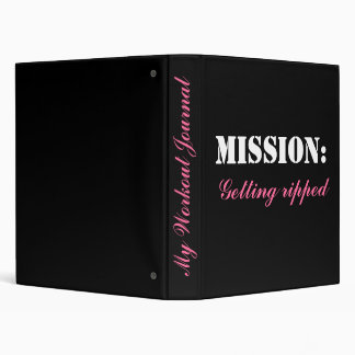 "Mission: Getting Ripped" Women's Workout Journal Binder