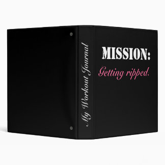 "Mission: Getting Ripped" Women's Workout Journal Binder