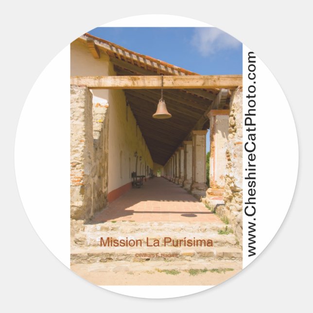 Mission La Purísima California Products Classic Round Sticker (Front)