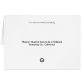 Mission Nuestra Senora de la Soledad Cards (Back Horizontal)