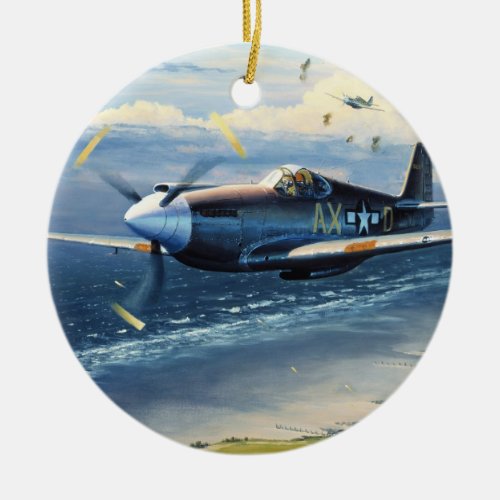 Mission Over Normandy by William S Phillips Ceramic Ornament