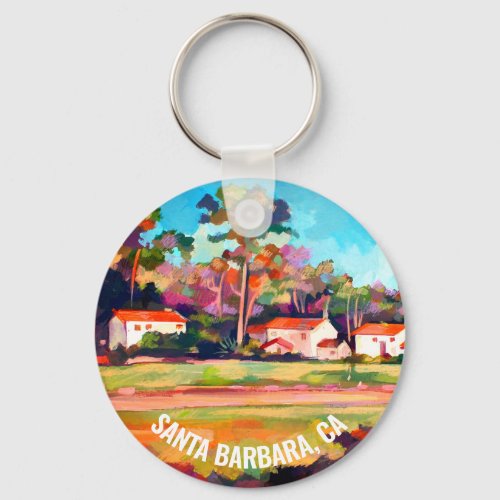 Mission Park Santa Barbara CA USA Keychain