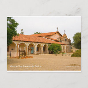 Mission San Antonio de Padua California Products Postcard