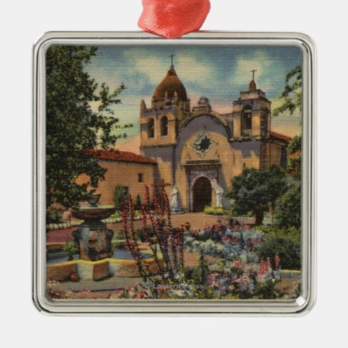 Mission San Carlos de Borromeo de Monterey Metal Ornament