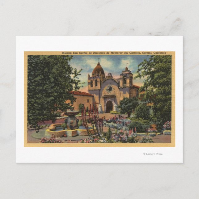 Mission San Carlos de Borromeo de Monterey Postcard (Front)