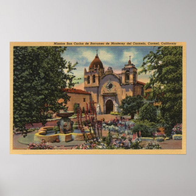 Mission San Carlos de Borromeo de Monterey Poster (Front)