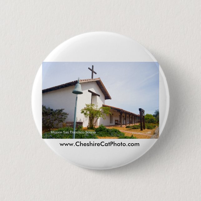 Mission San Francisco de Solano CA Products Button (Front)