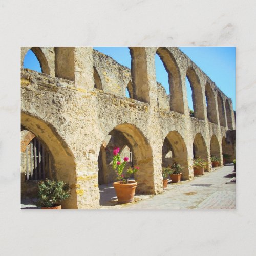 Mission San Jose convent arches San Antonio TX Postcard