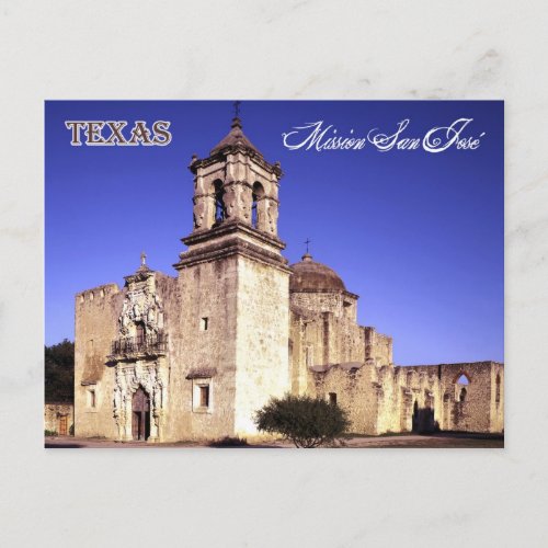 Mission San Jos San Antonio Texas Postcard