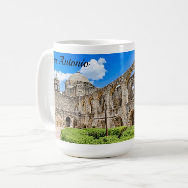 Mission San Jose, Sign of Faith, Coffee Mug (Front Left)