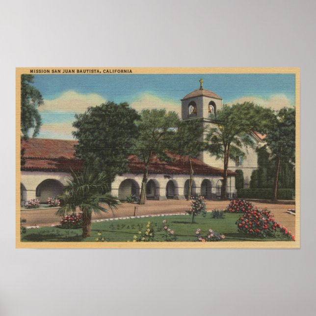 Mission San Juan Bautista, California Poster (Front)