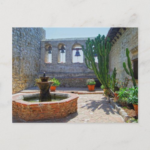 Mission San Juan Capistrano Courtyard Postcard