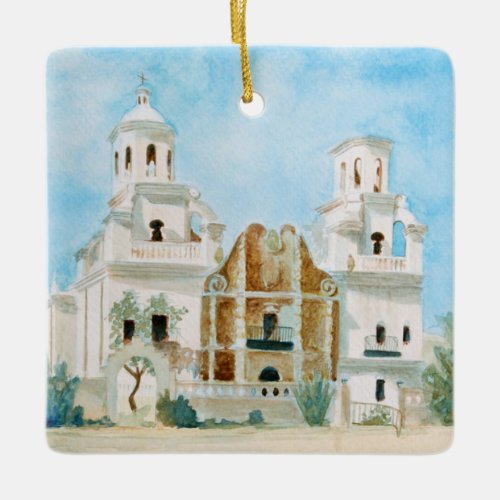 Mission San Xavier del Bac Ceramic Ornament