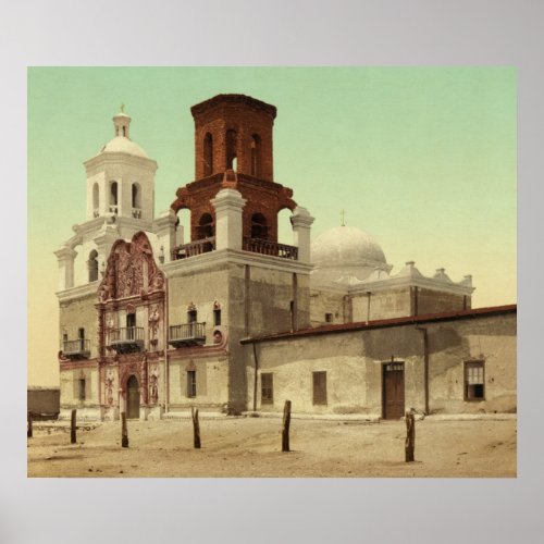 Mission San Xavier del BacTucson Arizona 1902 Poster
