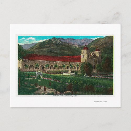 Mission Santa Barbara Postcard