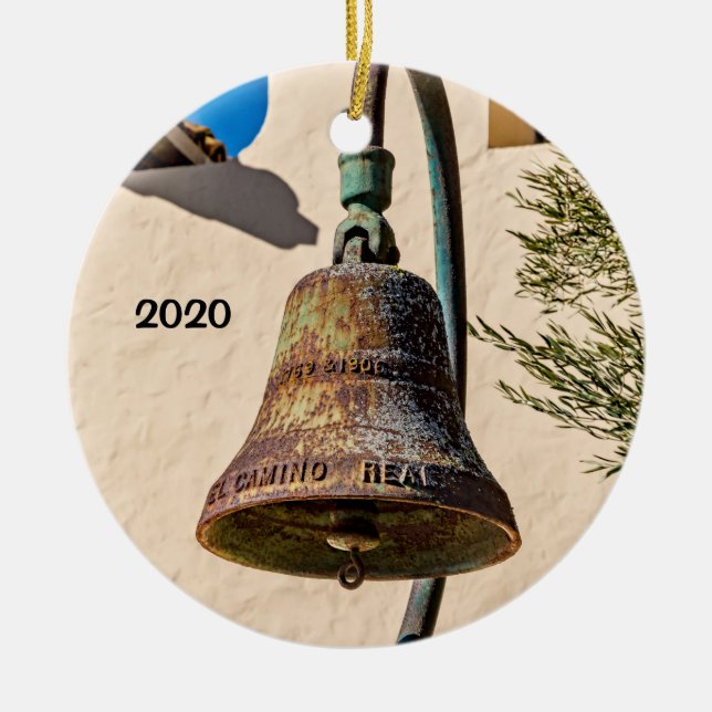 Mission Santa Inés, Solvang, California Ceramic Ornament (Front)