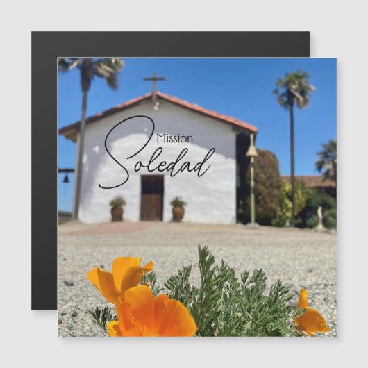 Mission Soledad souvenir magnet card (Front/Back)