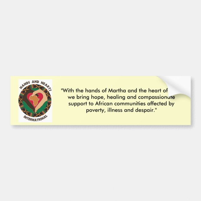 Mission Statement Bumper Sticker (Front)