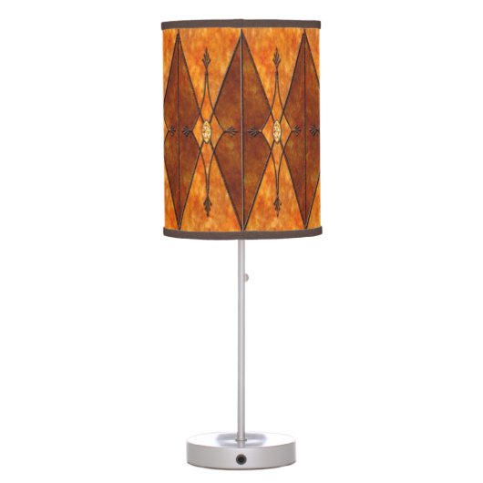 Mission style Mica and metal table lamp (Back)