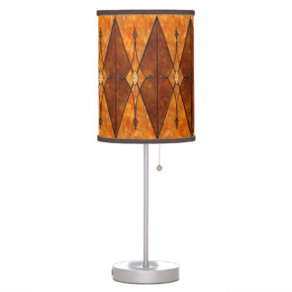 Mission style Mica and metal table lamp