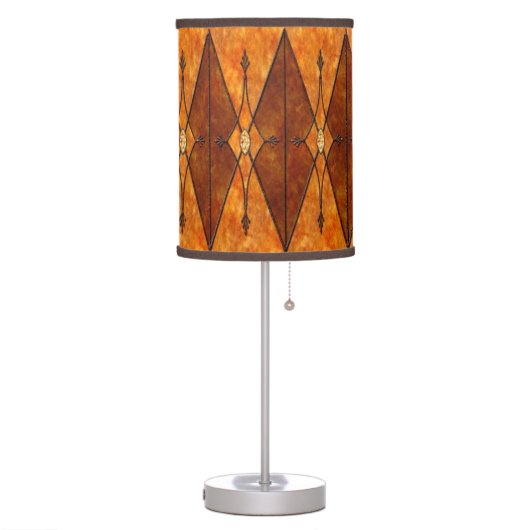 Mission style Mica and metal table lamp (Left)