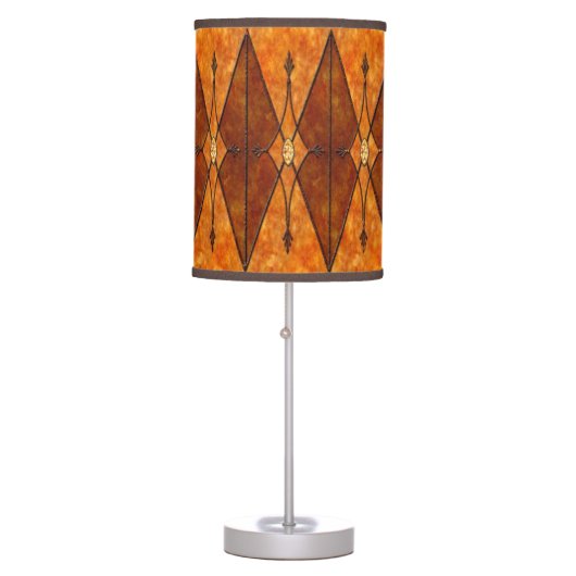 Mission style Mica and metal table lamp (Front)