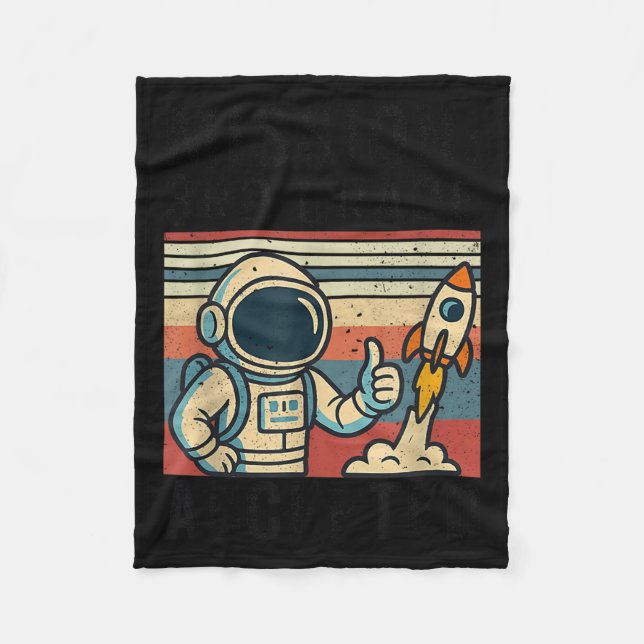 Mission Third 3rd Grade Accepted Astronaut  Fleece Blanket (Front)