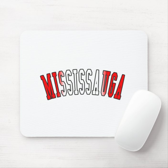 Mississauga in Canada National Flag Colors Mouse Pad