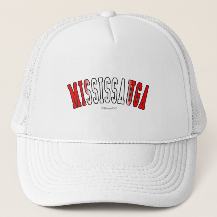 Mississauga in Canada National Flag Colors Trucker Hat