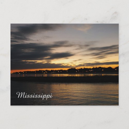 Mississipi Sunset Postcard