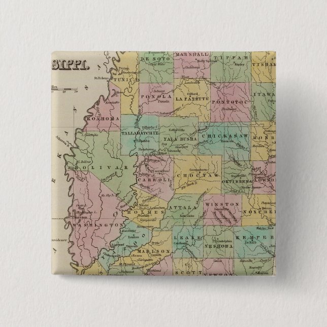 Mississippi 11 pinback button (Front)
