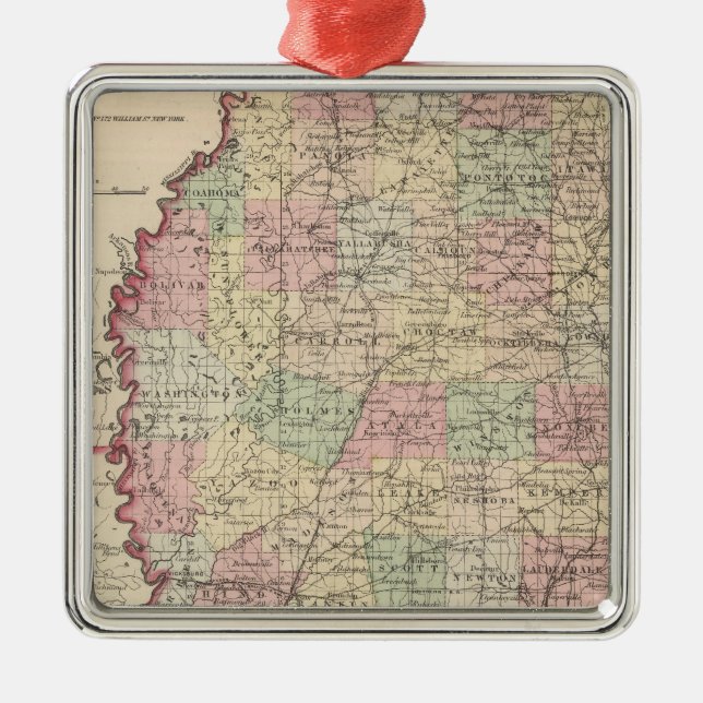 Mississippi 3 metal ornament (Front)