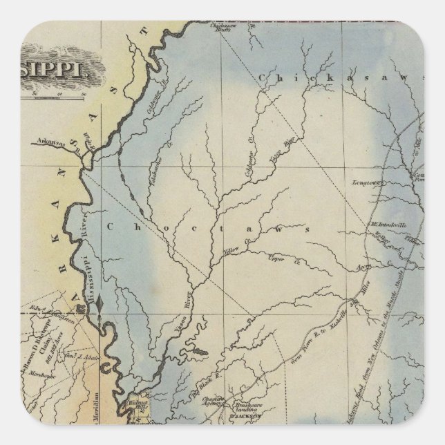 Mississippi 4 square sticker (Front)