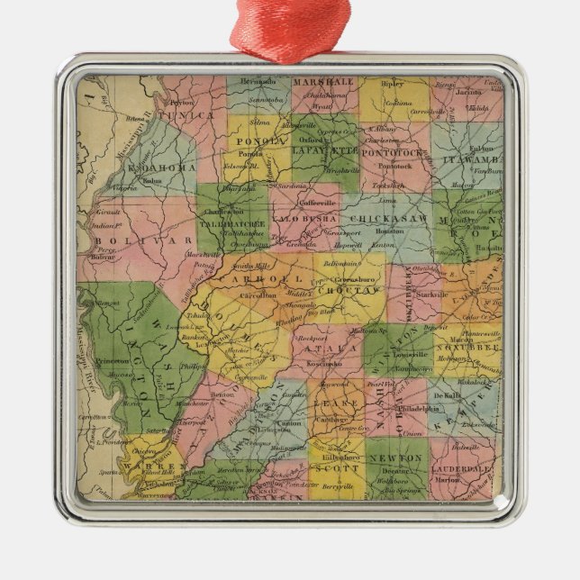 Mississippi 6 metal ornament (Front)