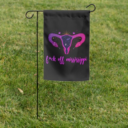 Mississippi Abortion Ban Celestial Uterus Protest  Garden Flag