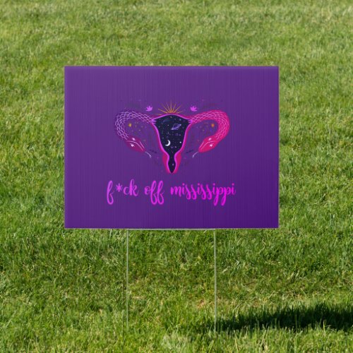 Mississippi Abortion Ban Celestial Uterus Protest  Sign
