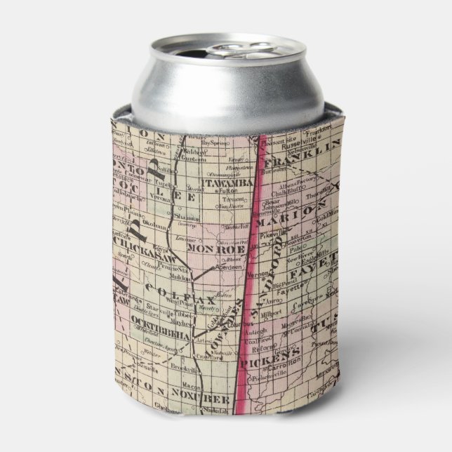 Mississippi and Alabama Can Cooler (Can Front)