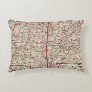 Mississippi and Alabama Decorative Pillow