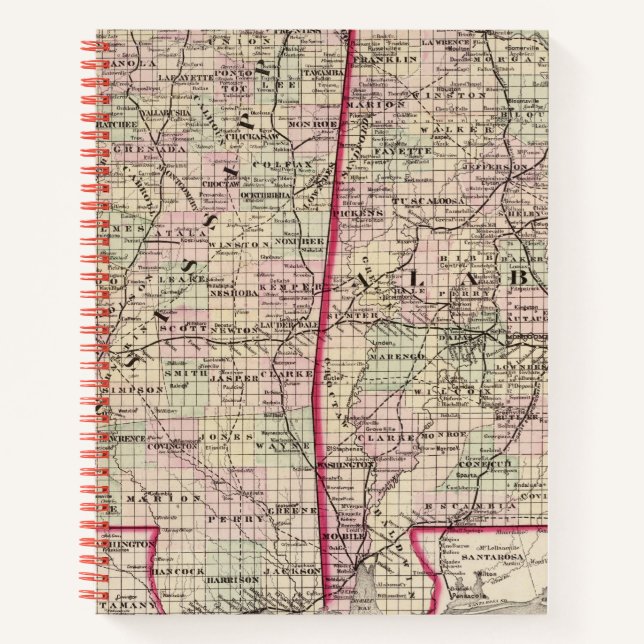 Mississippi and Alabama Notebook (Front)