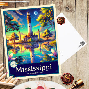 Mississippi Anime Style Cel Shaded Postcard