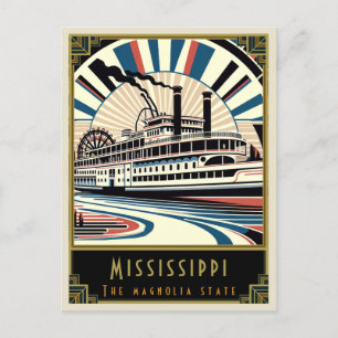 Mississippi Art Deco Postcard