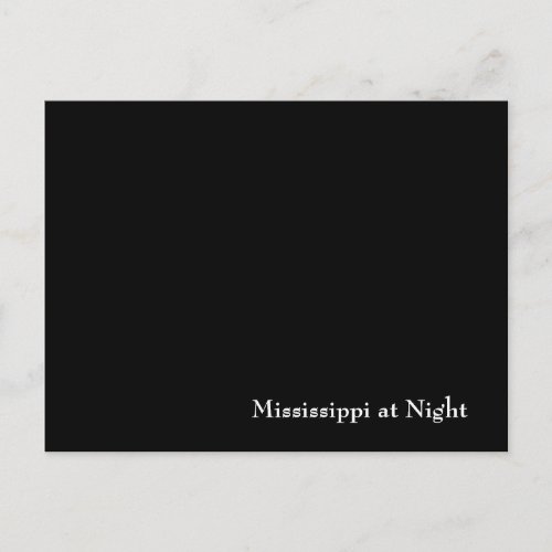 Mississippi at Night Postcard