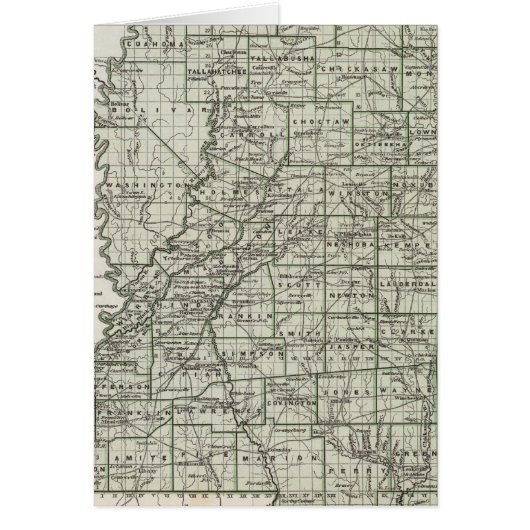 Mississippi Atlas Map Cards (Front)