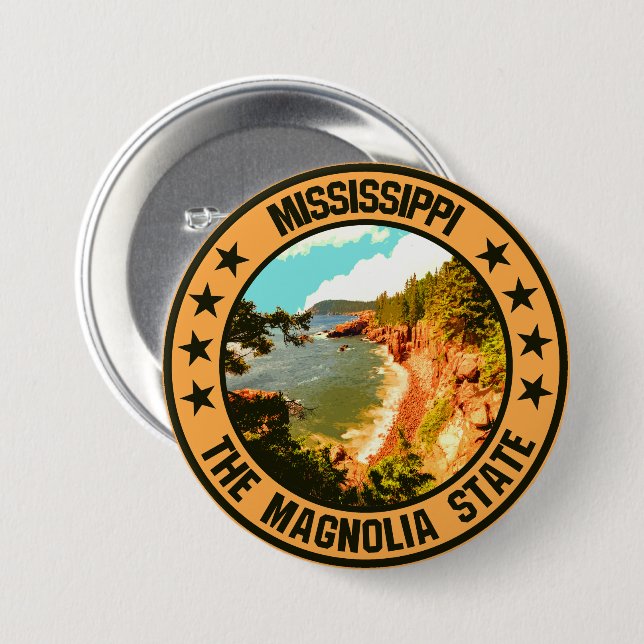 Mississippi                                        button (Front & Back)