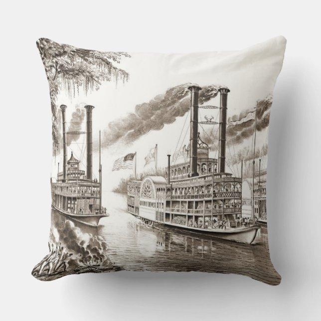 Mississippi Champions 1866 Throw Pillow (Front)
