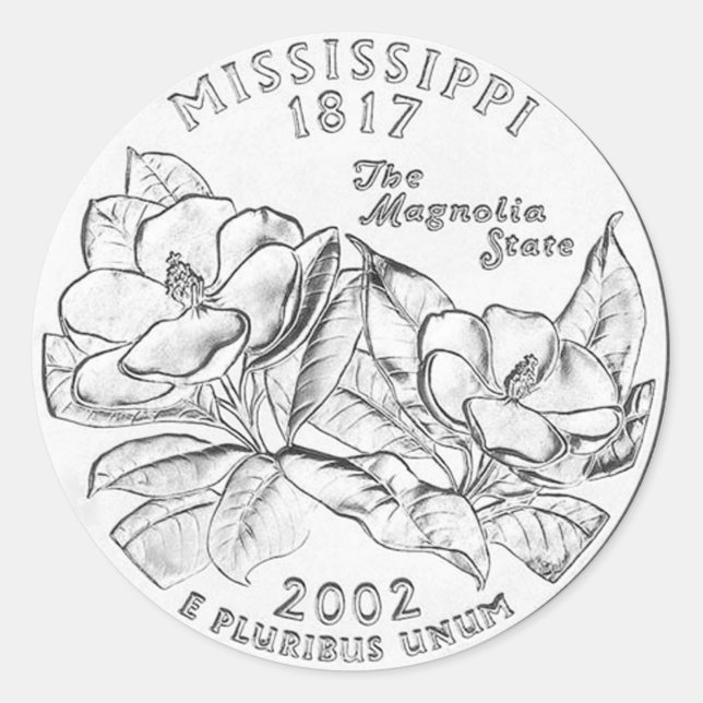 Mississippi Classic Round Sticker (Front)